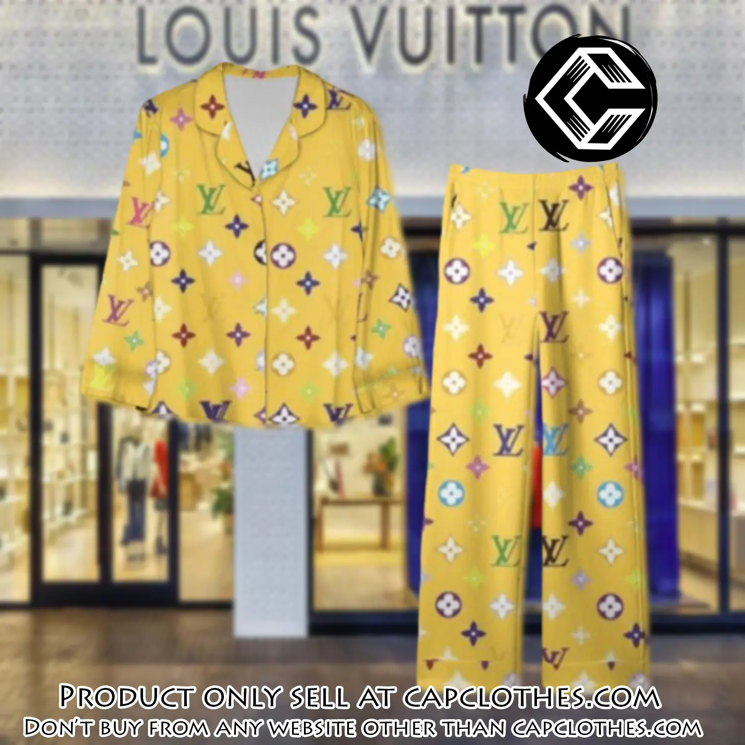 Trending luxury lv satin pajama set pjs1085 cc1722504